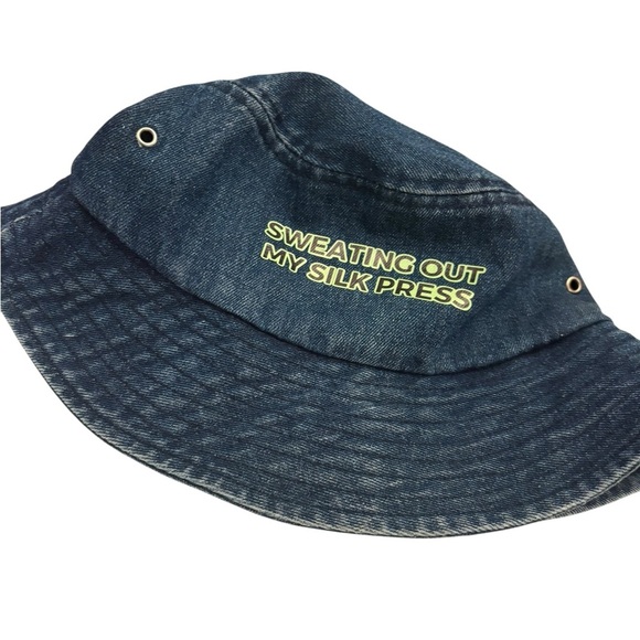 Embroidered Denim Bucket Hat - Picture 3 of 3